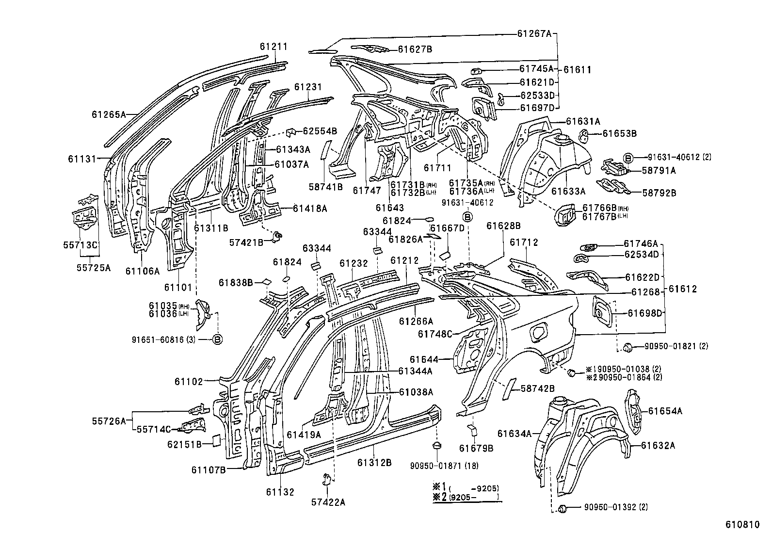 61668-20050 SEAL, QUARTER PANEL product image