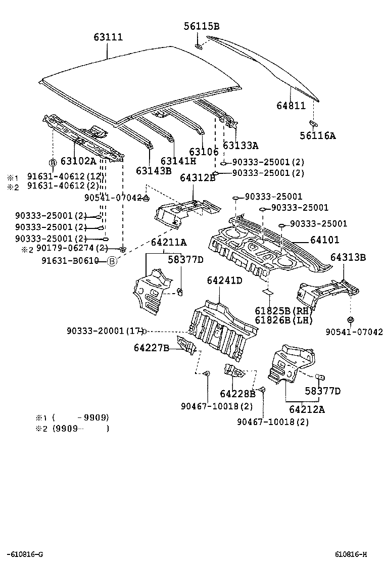 63141-51010 REINFORCEMENT, ROOF PANEL, CENTER product image