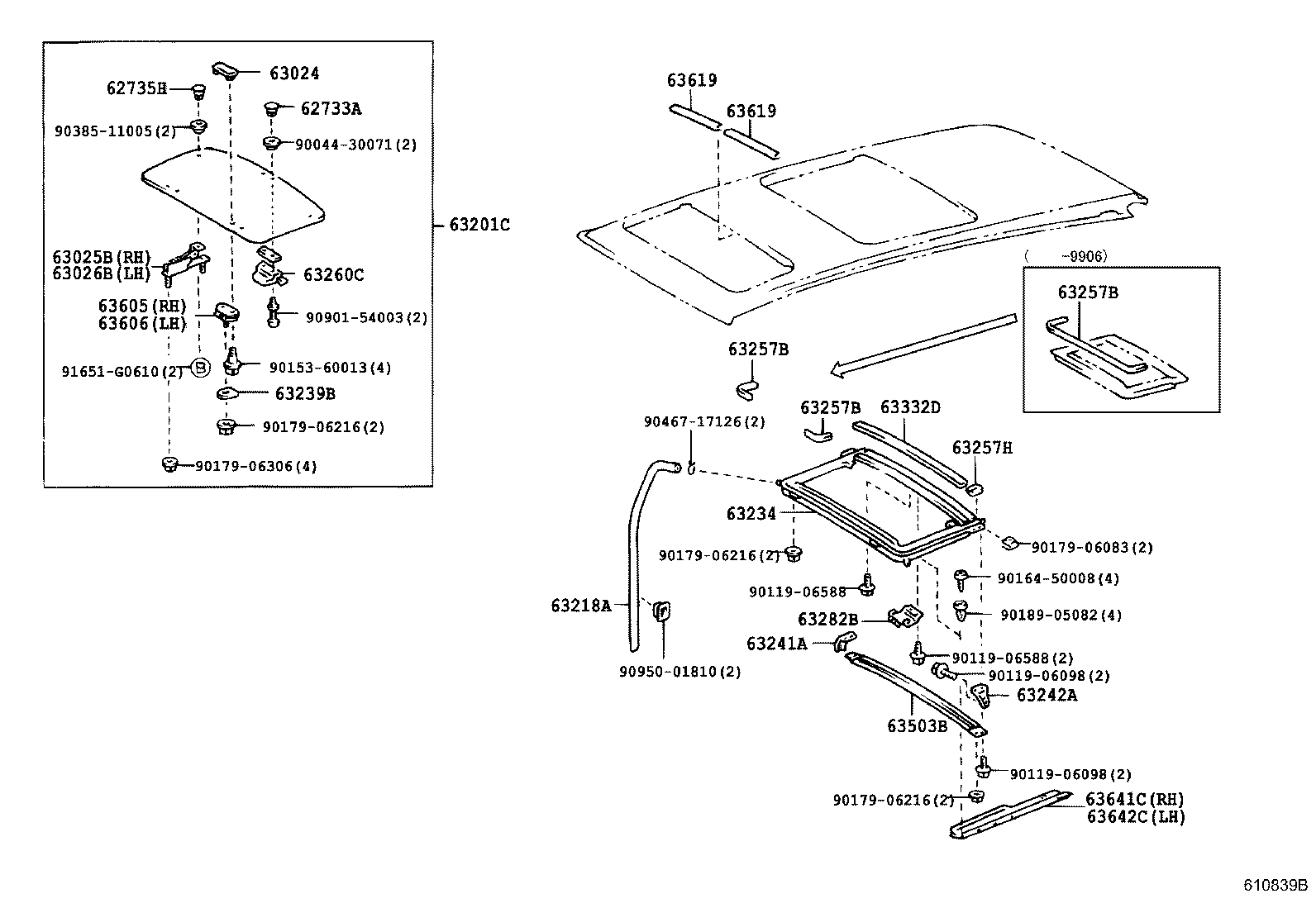 63025-26060 LINK SUB-ASSY, TILT ROOF, RH product image