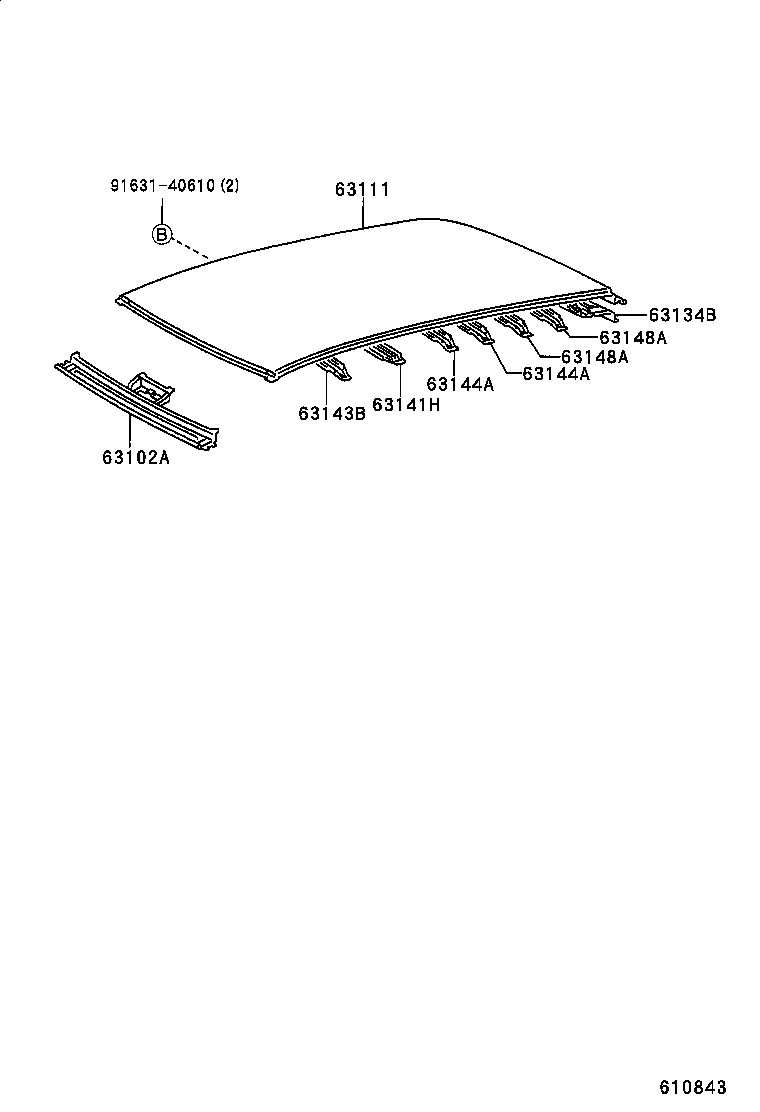 63111-32210 PANEL, ROOF product image