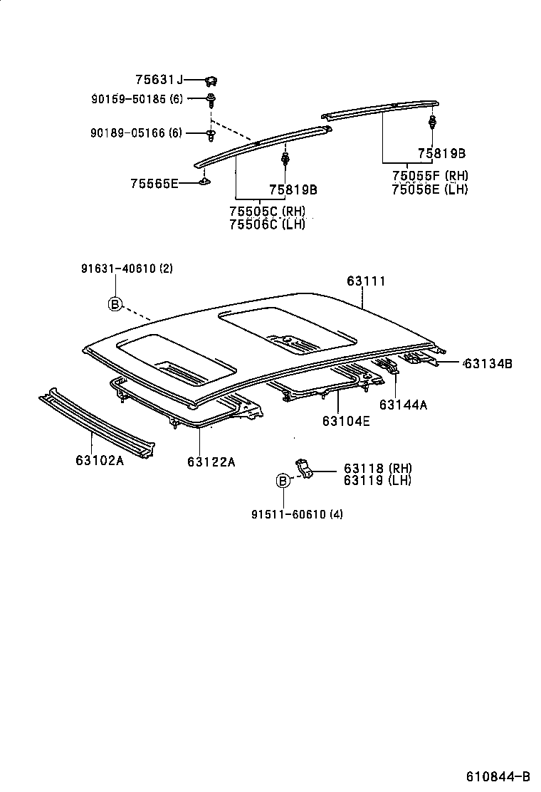 63111-32210 PANEL, ROOF product image