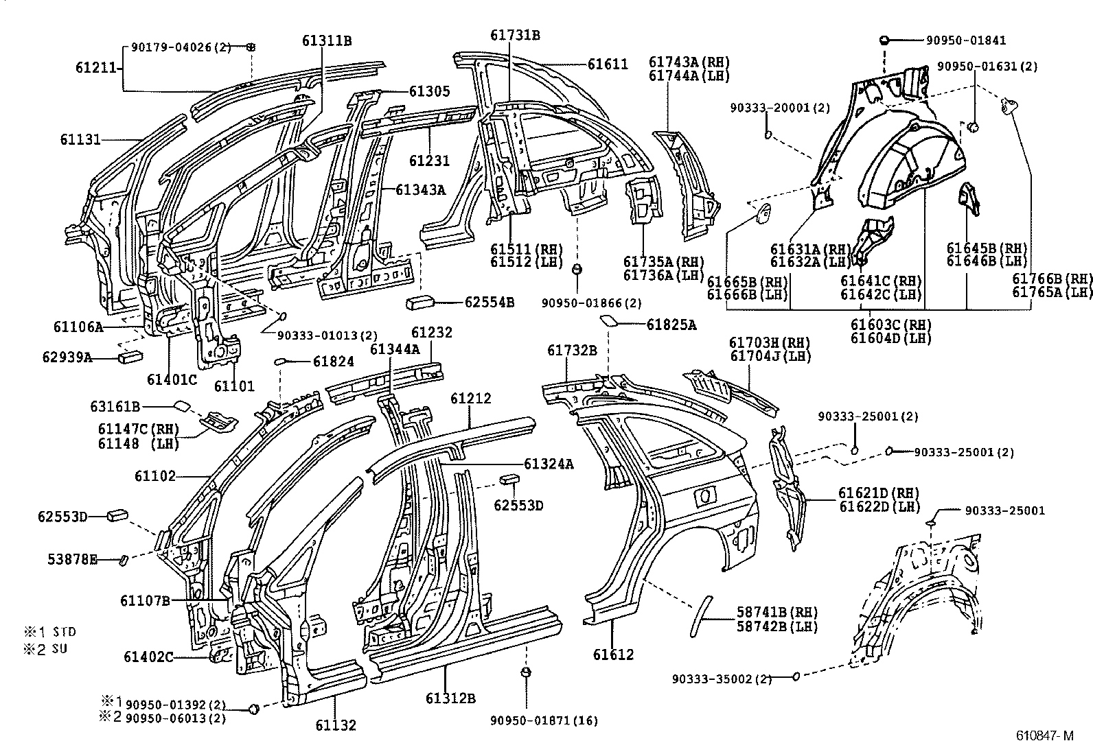 58741-44010 PROTECTOR, QUARTER PANEL, RH product image