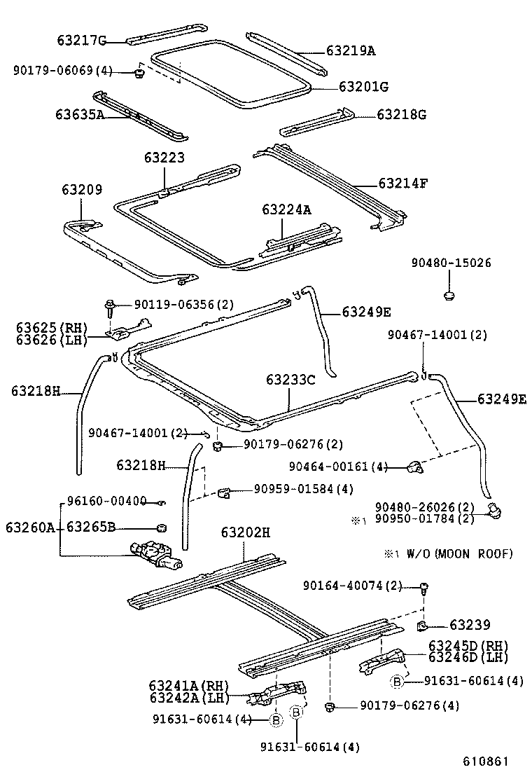 63209-53010 PANEL SUB-ASSY, ROOF WIND DEFLECTOR product image