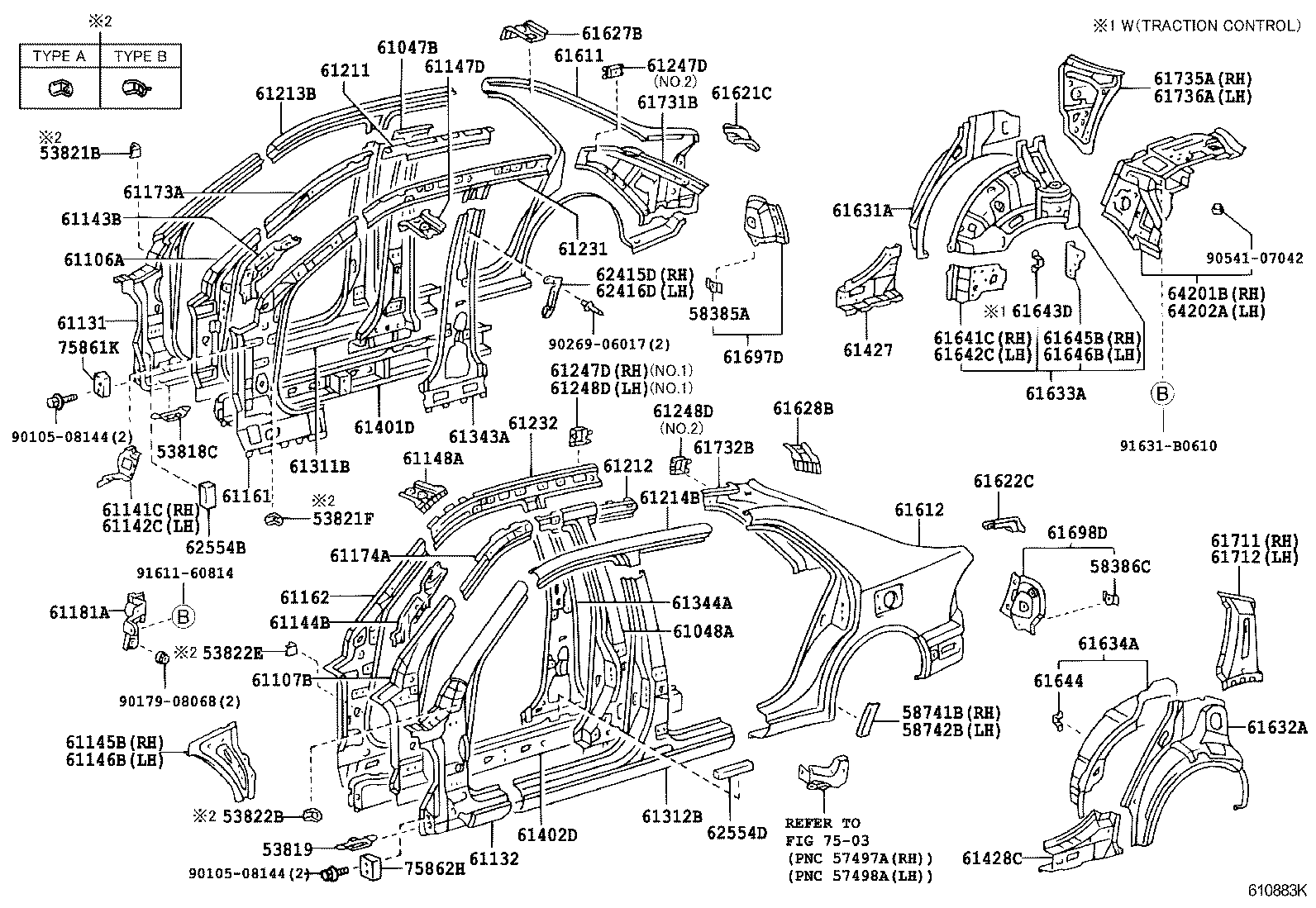 53818-53010 REINFORCEMENT, FRONT FENDER, REAR RH product image