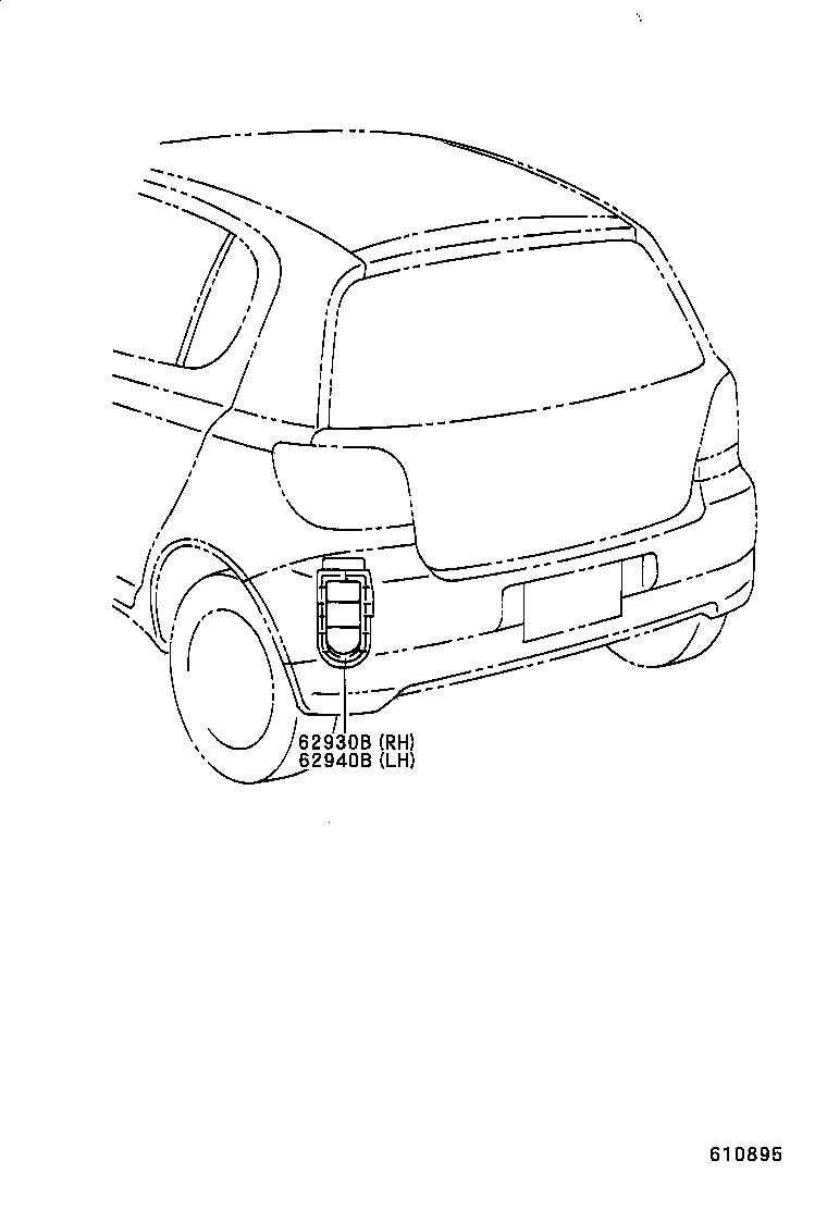 62930-52010 DUCT ASSY, QUARTER VENT, RH product image