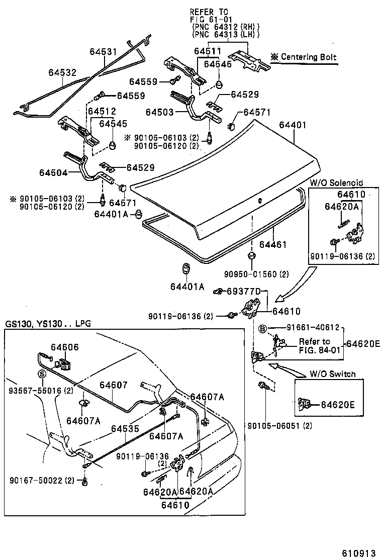64607-30040 CABLE SUB-ASSY, LUGGAGE DOOR LOCK CONTROL product image