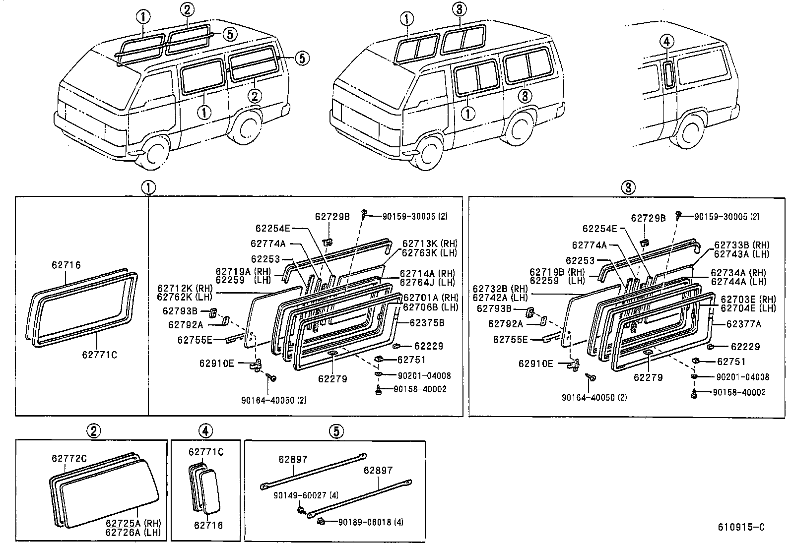 62375-90C01-06 CLIP, SIDE WINDOW, NO.1 product image