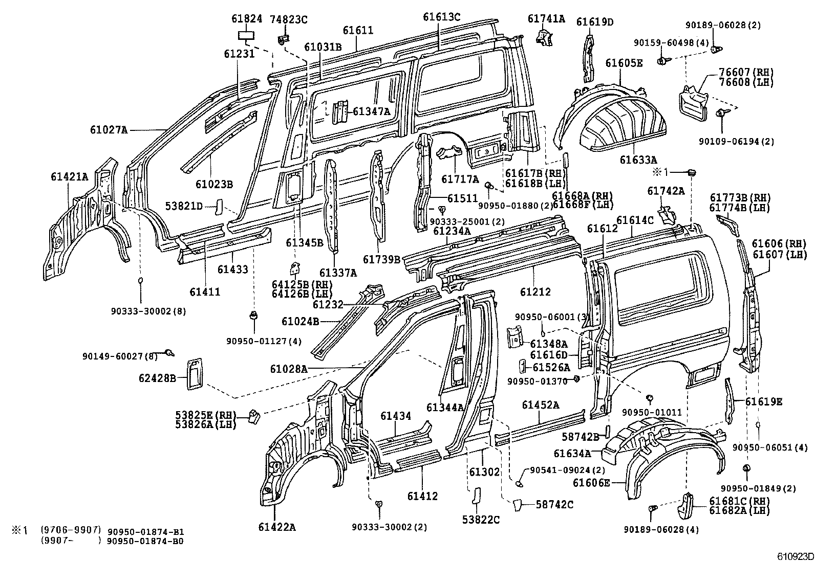 61027-26510 PILLAR SUB-ASSY, FRONT BODY, OUTER RH product image