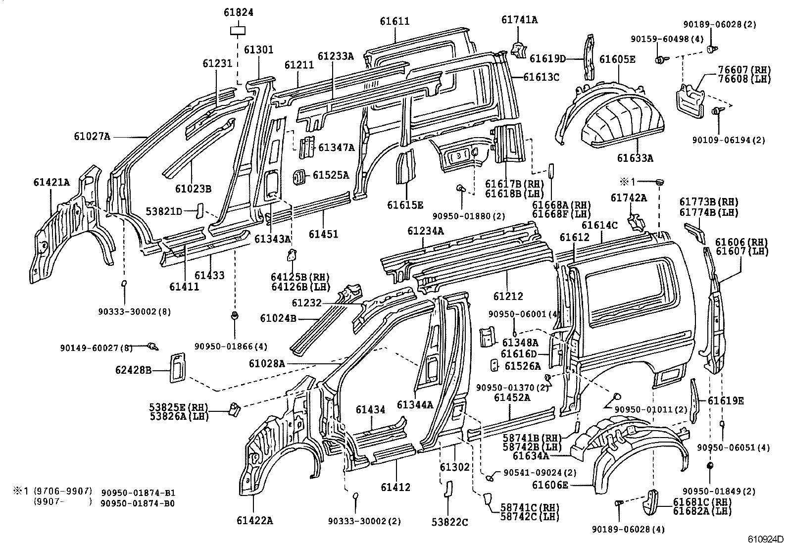 61027-26510 PILLAR SUB-ASSY, FRONT BODY, OUTER RH product image
