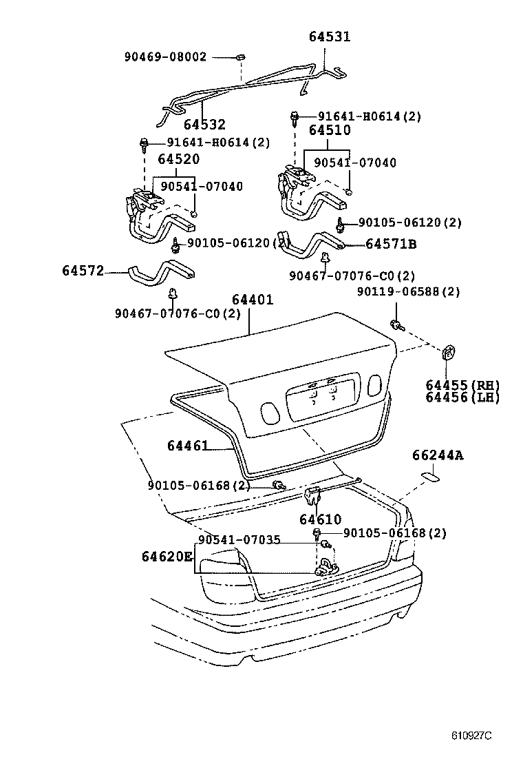 64401-3A040 PANEL SUB-ASSY, LUGGAGE COMPARTMENT DOOR product image