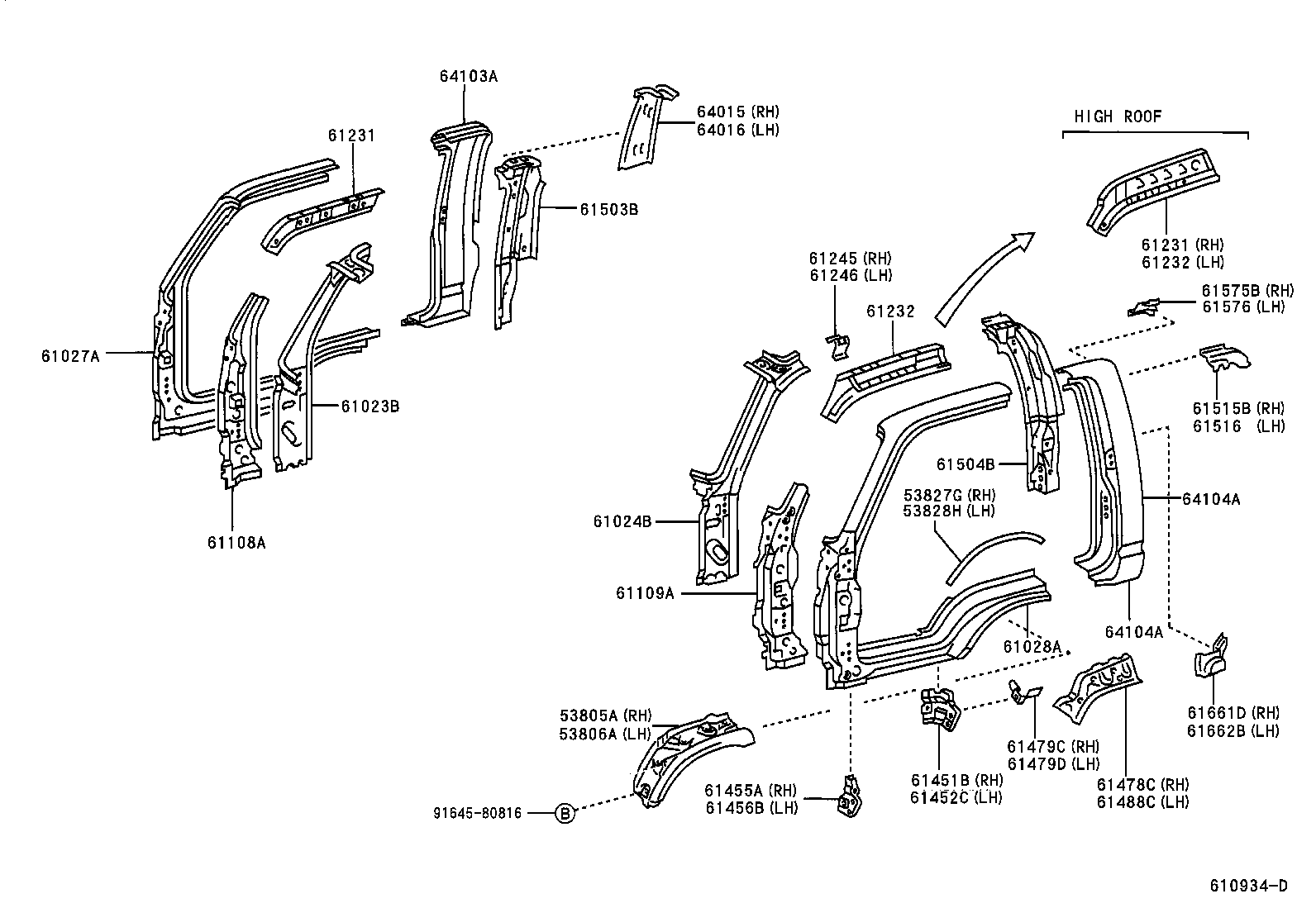 61131-37080 PILLAR SUB-ASSY, FRONT BODY, OUTER RH product image