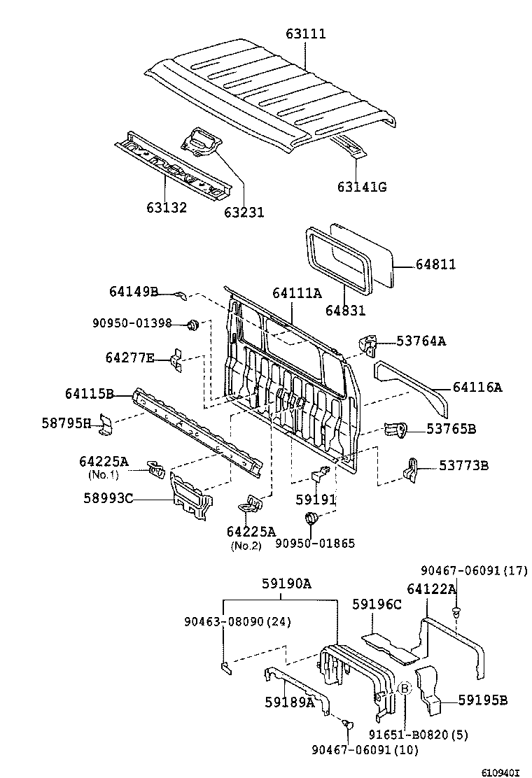 64122-37140 BAFFLE, DUST REAR BODY product image