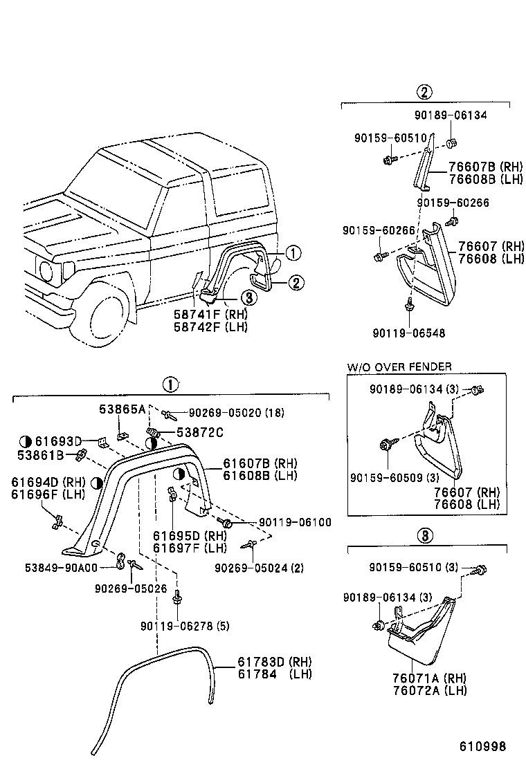 61611-60330 PANEL, QUARTER, RH product image