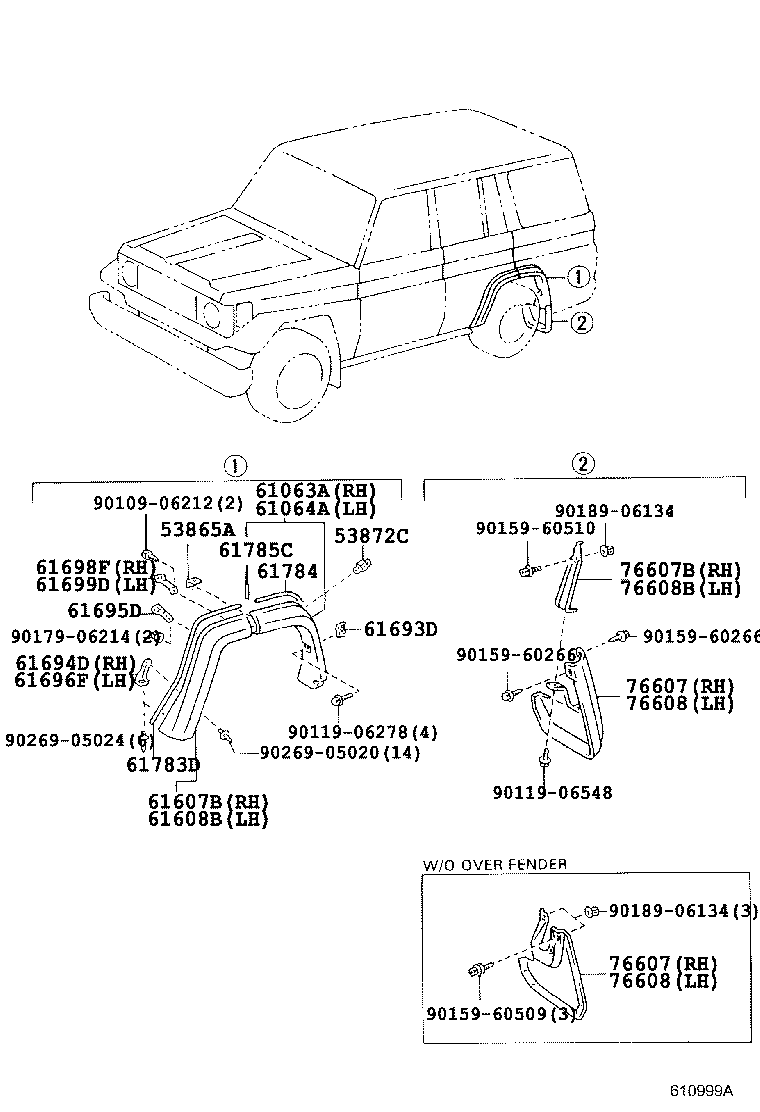 61611-60330 PANEL, QUARTER, RH product image
