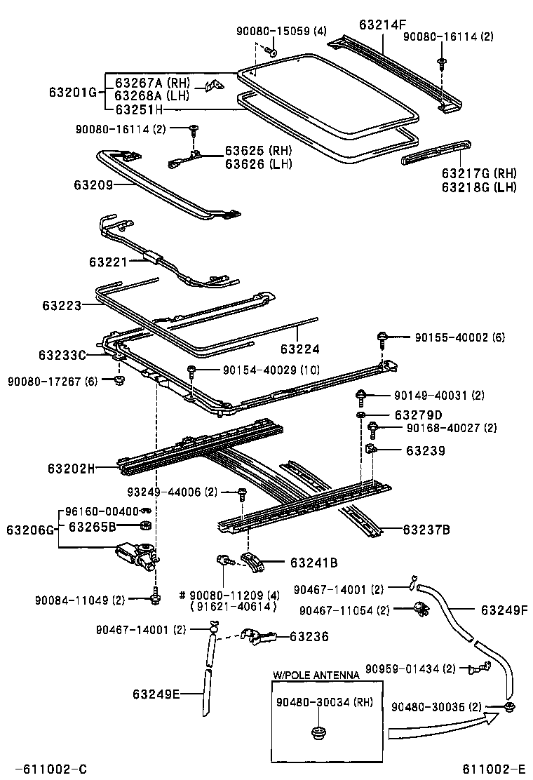 64165-AC010 COVER, UPPER BACK PANEL HOLE, NO.1 product image