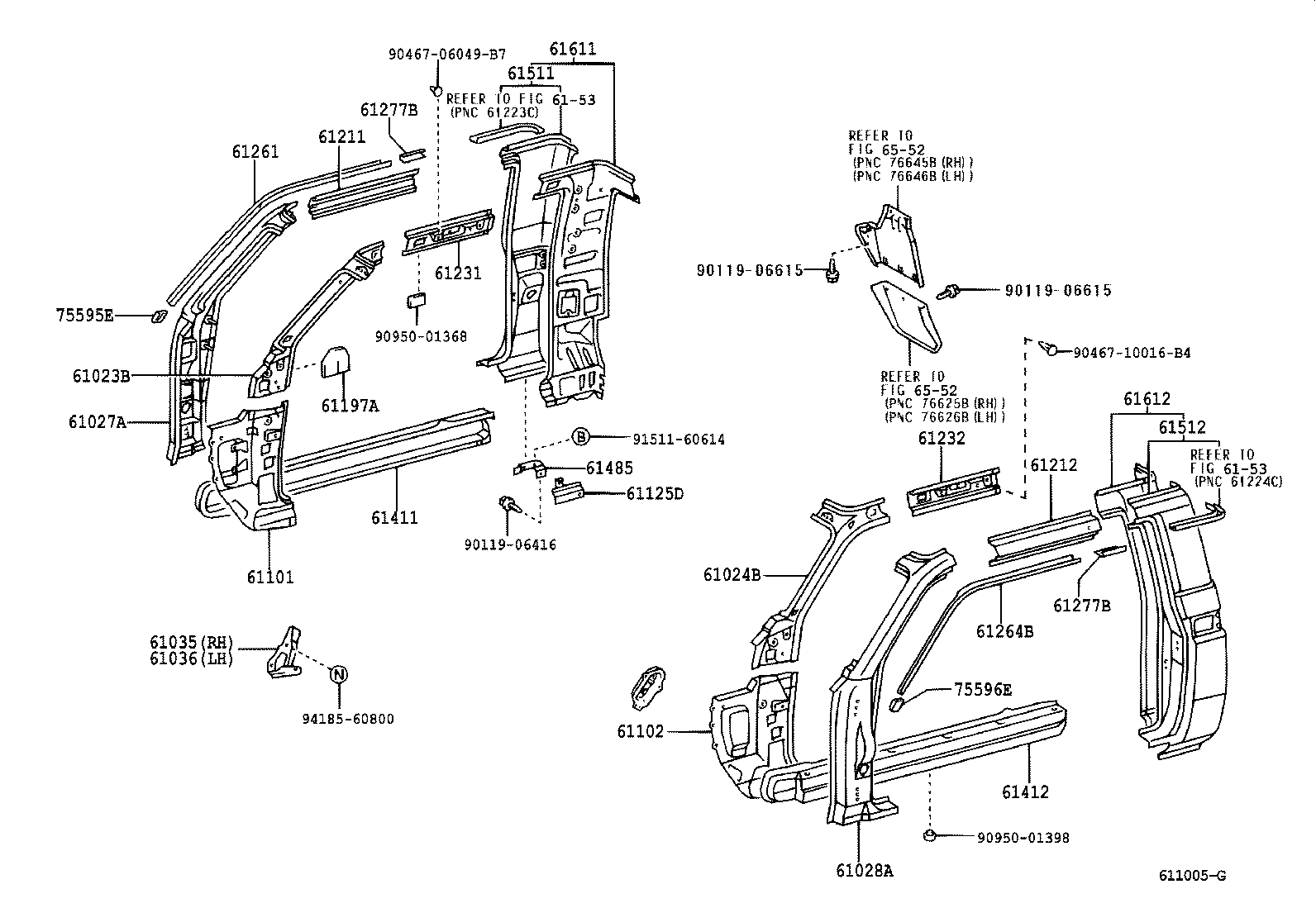 61611-60330 PANEL, QUARTER, RH product image