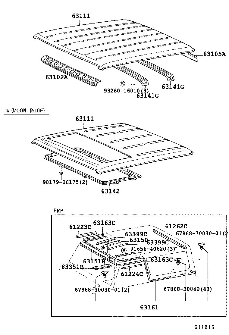 Toyota 63049-90K01 FRAME SUB-ASSY, ROOF RACK, UPPER END