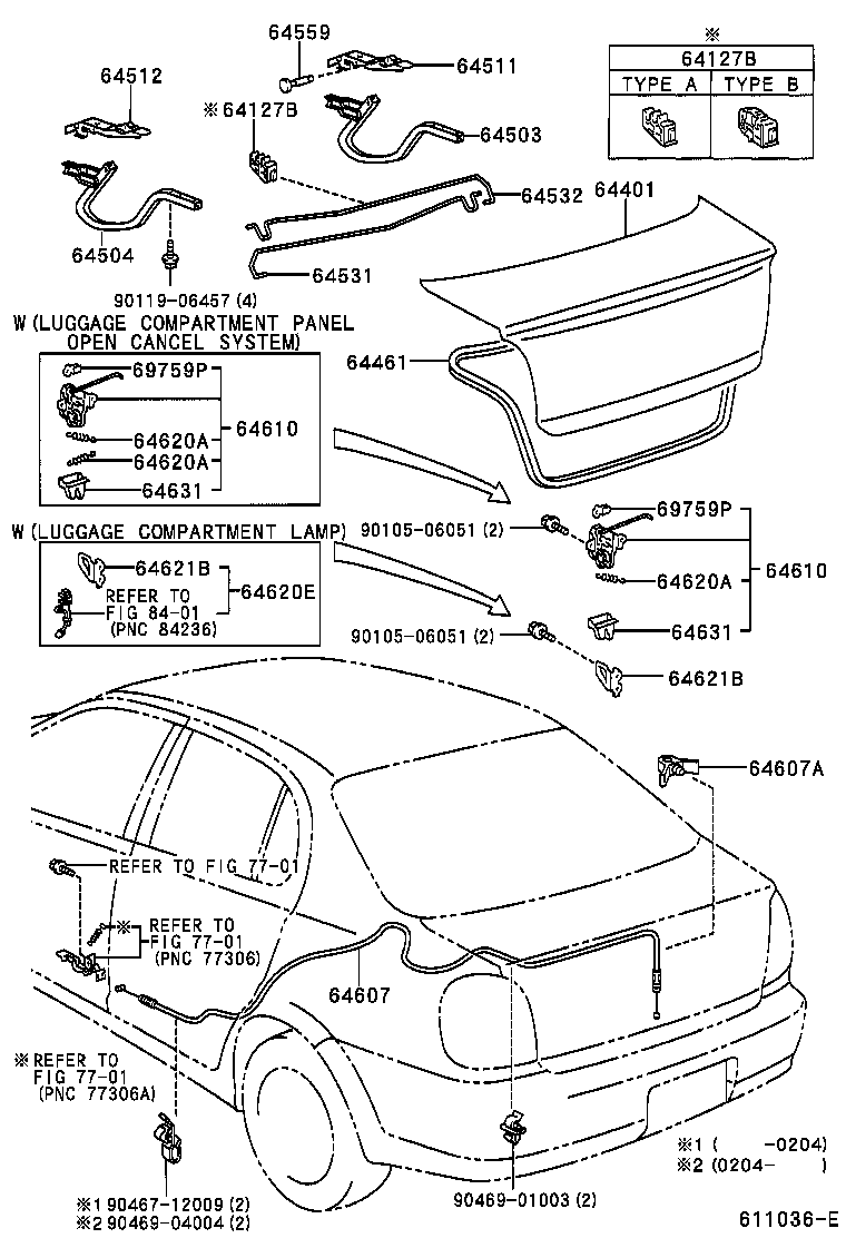 Toyota 64401-52091 PANEL SUB-ASSY, LUGGAGE COMPARTMENT DOOR