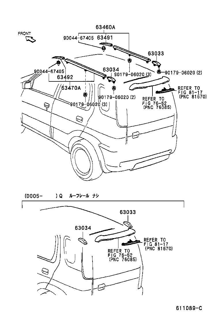 63142-87401 REINFORCEMENT, ROOF PANEL, NO.2 product image