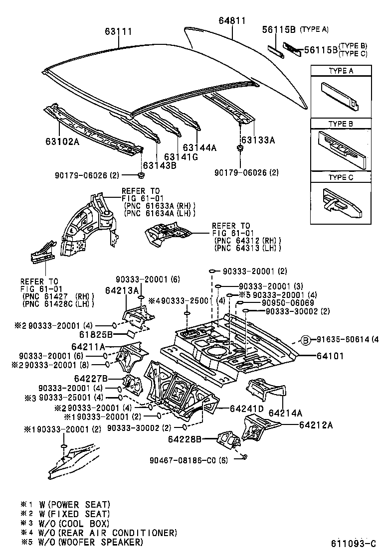 63142-30110 REINFORCEMENT, ROOF PANEL, NO.2 product image