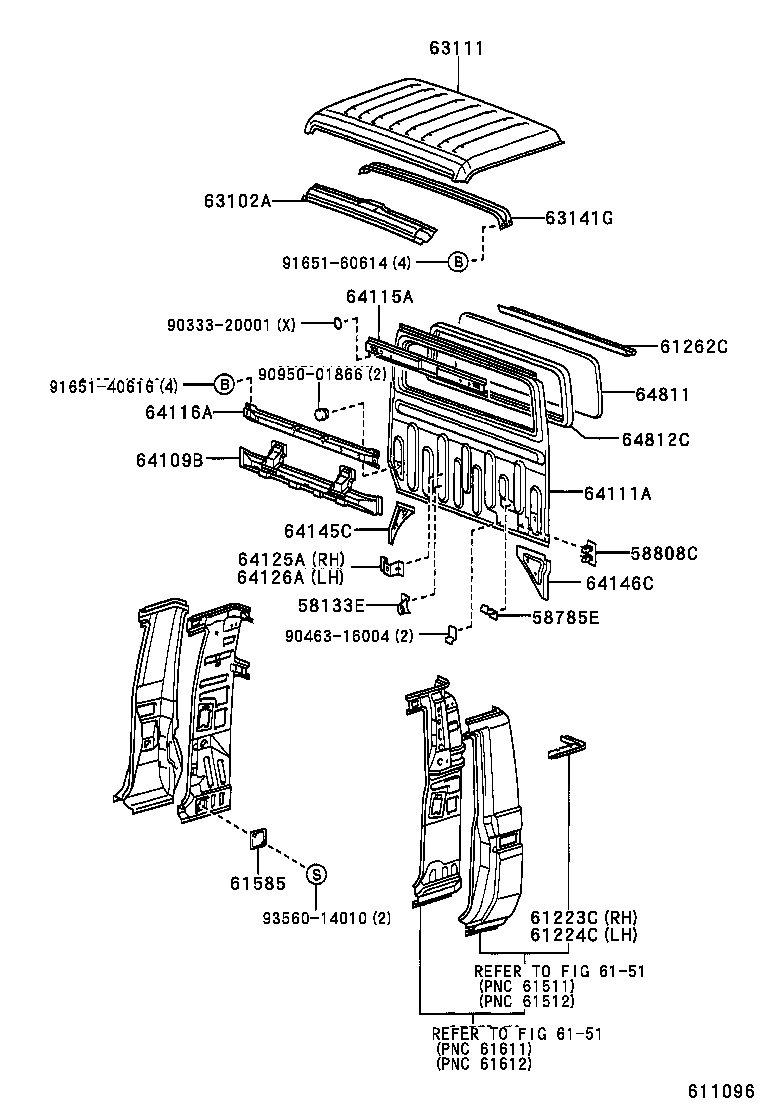 63141-60040 REINFORCEMENT, ROOF PANEL, NO.1 product image