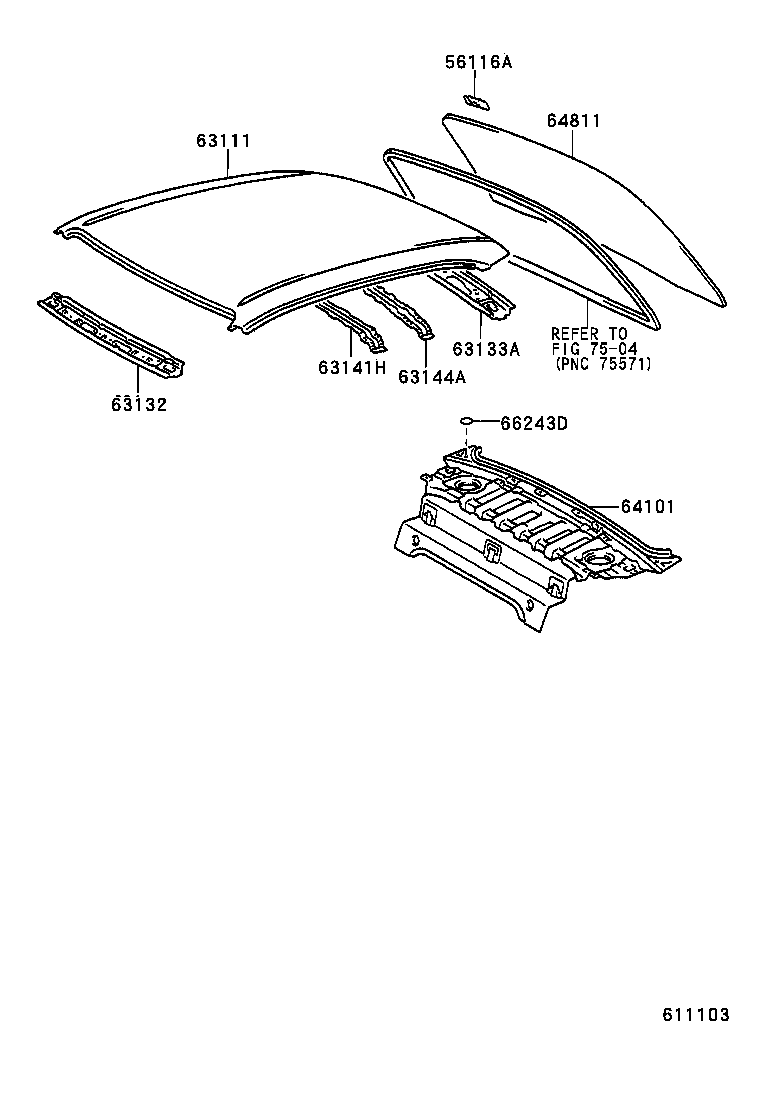 64101-12680 PANEL SUB-ASSY, UPPER BACK product image
