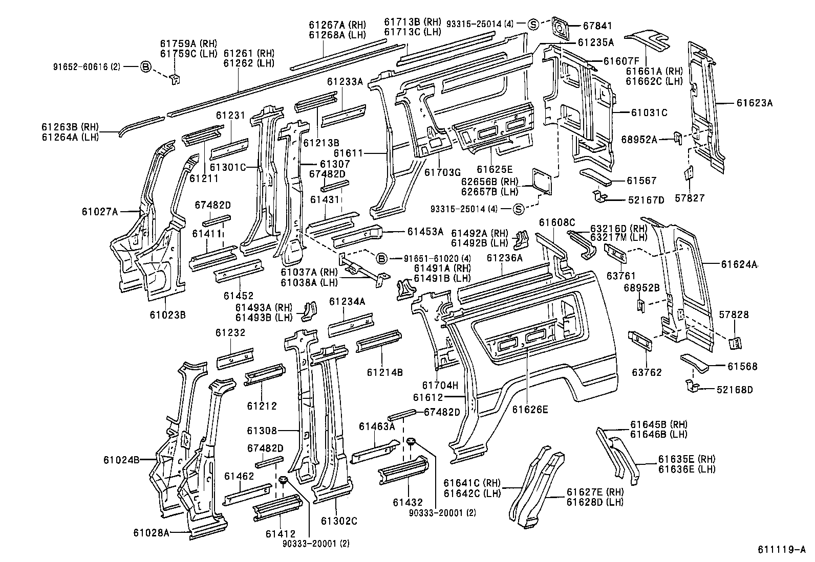 61601-65080 PANEL, QUARTER, RH product image