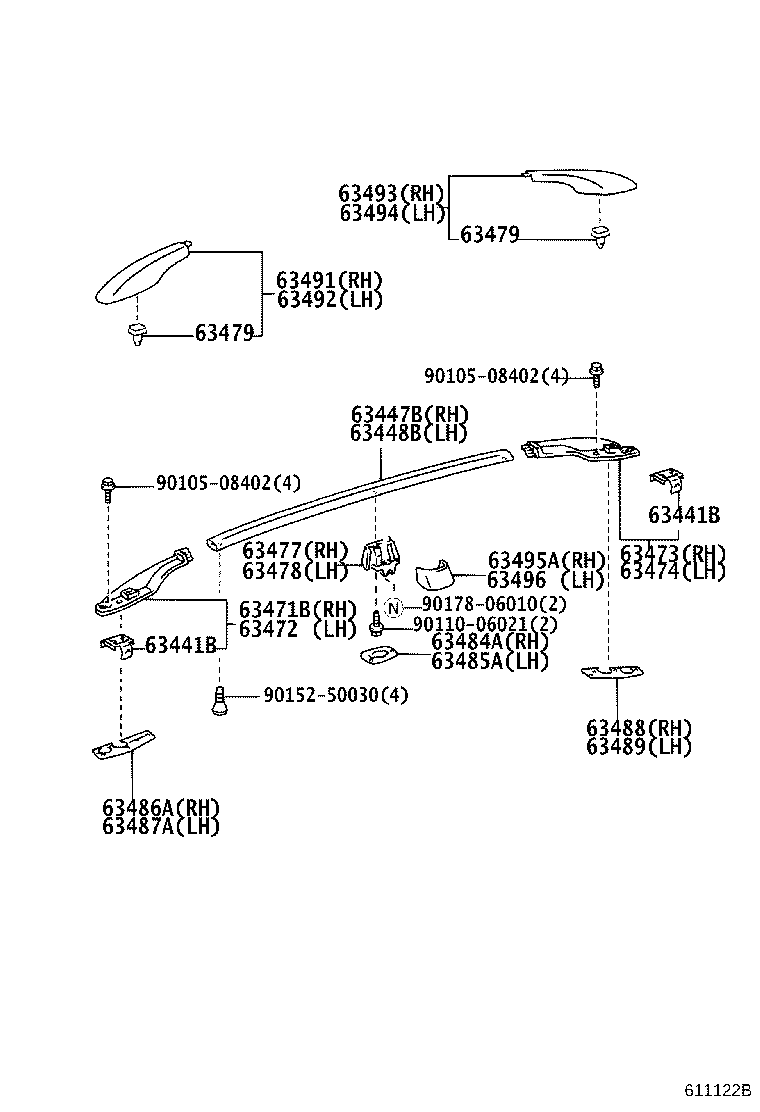 63111-30470 PANEL, ROOF product image