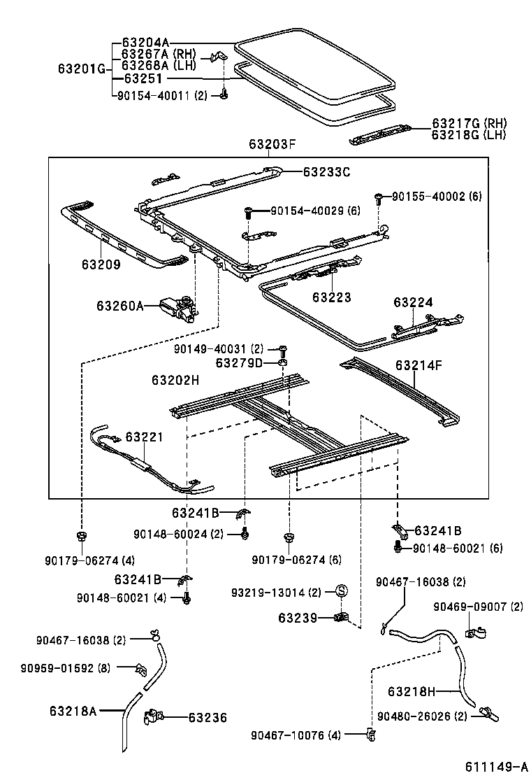 63186-52010 BRACKET, ROOF RACK, FRONT LH product image