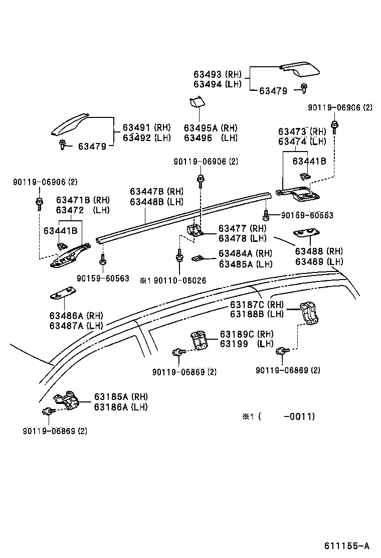 63111-28190 PANEL, ROOF product image