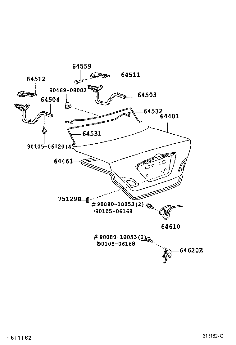 64401-AC021 PANEL SUB-ASSY, LUGGAGE COMPARTMENT DOOR product image