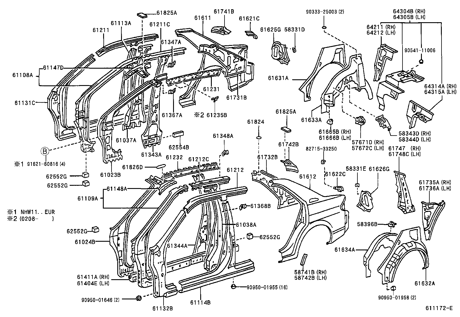 57671-47010 BRACKET, REAR SEAT BACK HINGE MOUNTING, RH product image