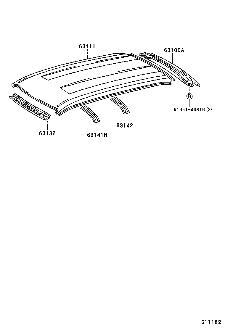 63111-13170 PANEL, ROOF product image