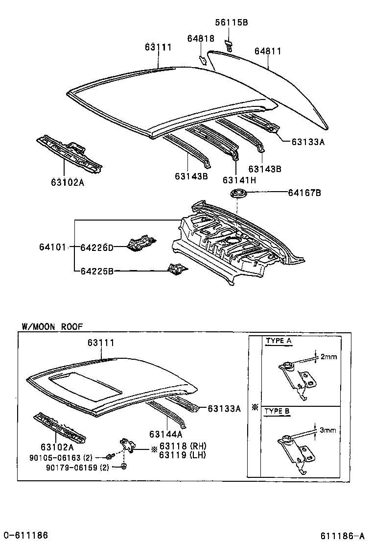 64811-YF030 GLASS, BACK WINDOW product image