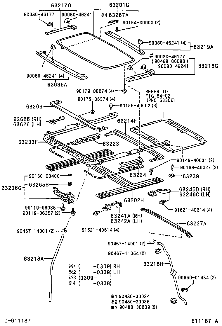64811-YF030 GLASS, BACK WINDOW product image