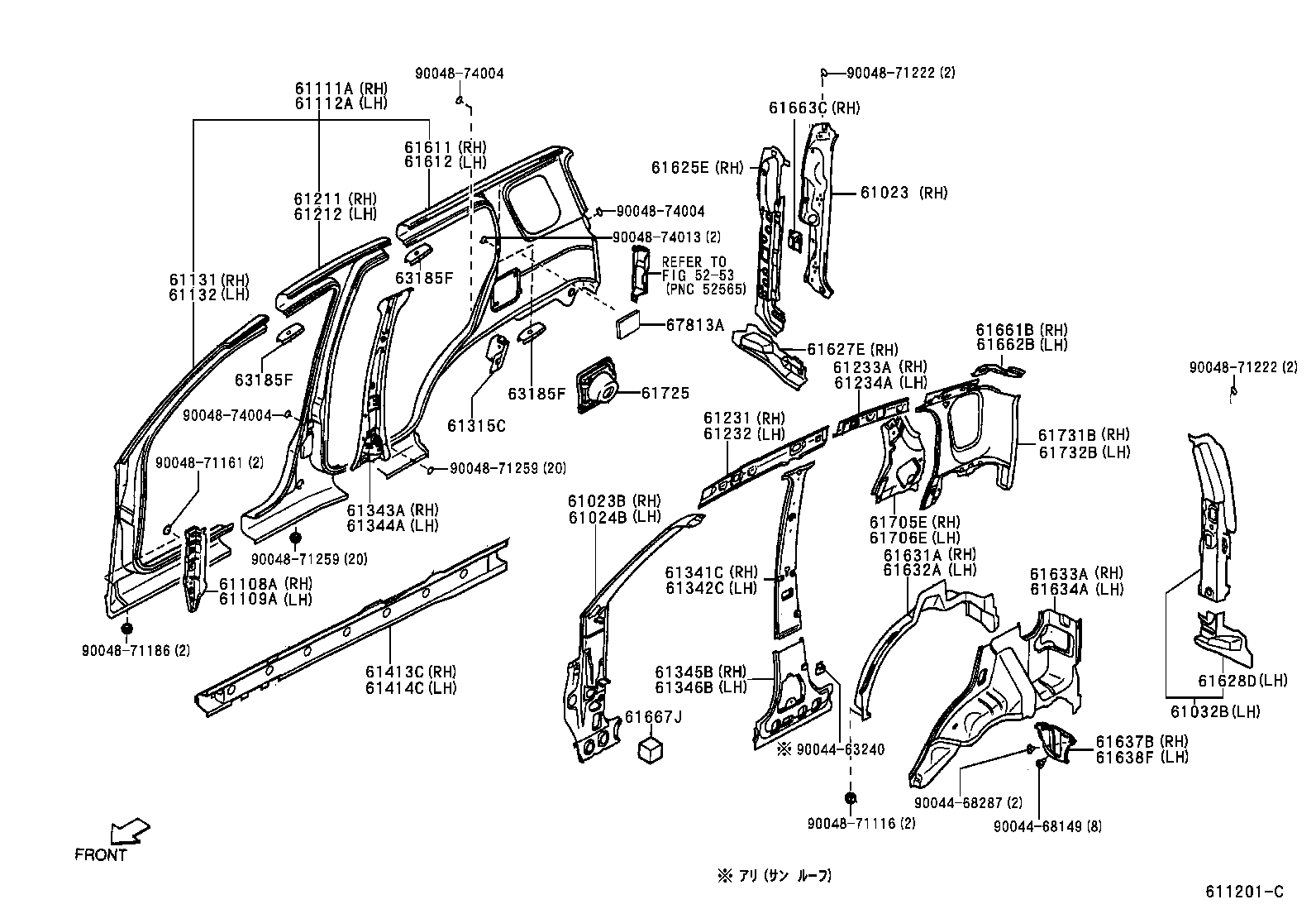 61024-87420 PILLAR SUB-ASSY, FRONT BODY, INNER LH product image