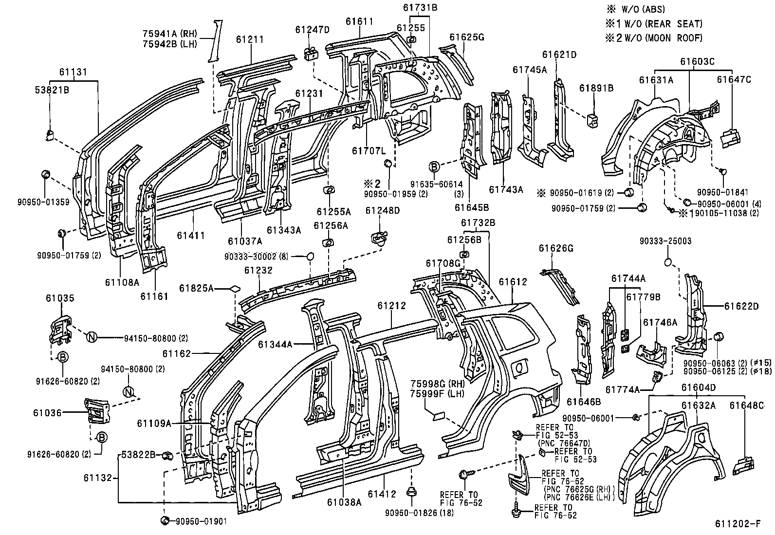 61341-42900 PILLAR, CENTER BODY, INNER UPPER RH product image