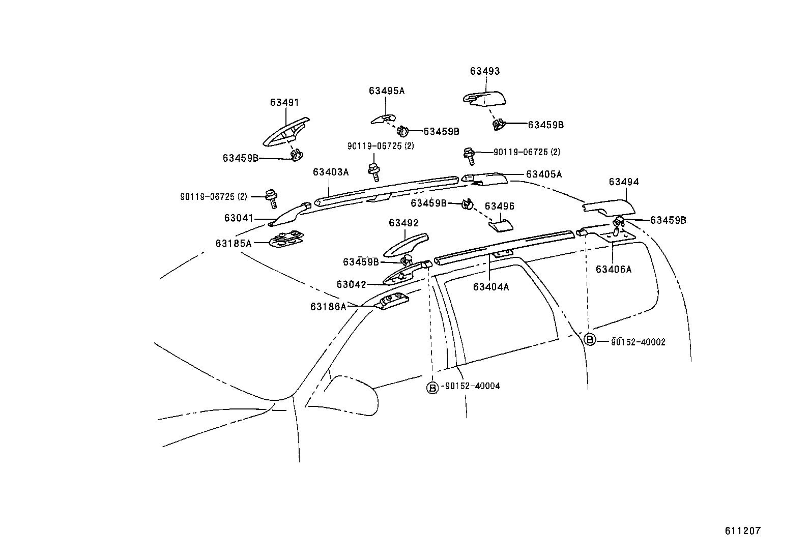 64811-AA050 GLASS, BACK WINDOW product image