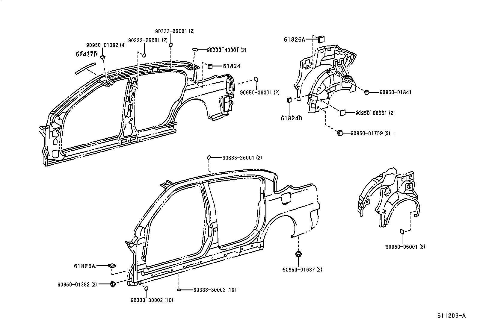 58741-51010 PROTECTOR, QUARTER PANEL, RH product image
