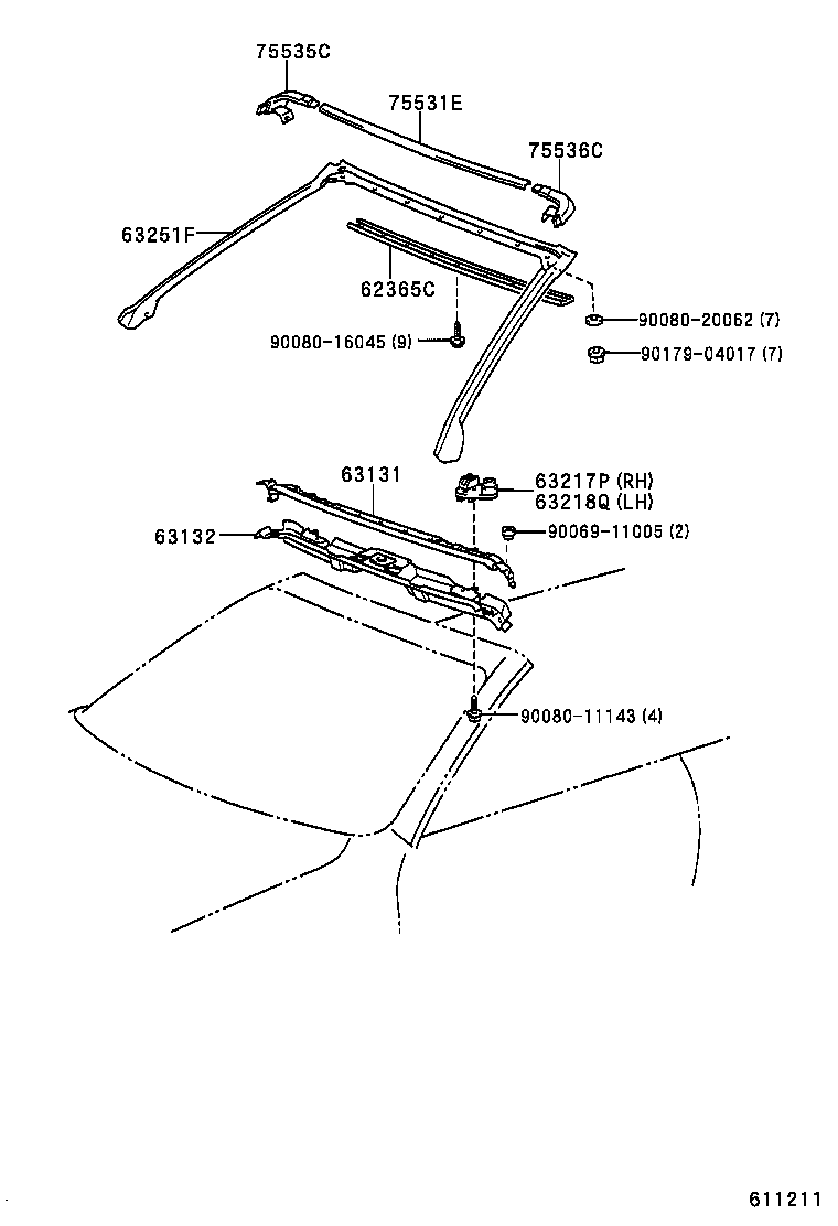 64165-06010 COVER, UPPER BACK PANEL HOLE, NO.1 product image