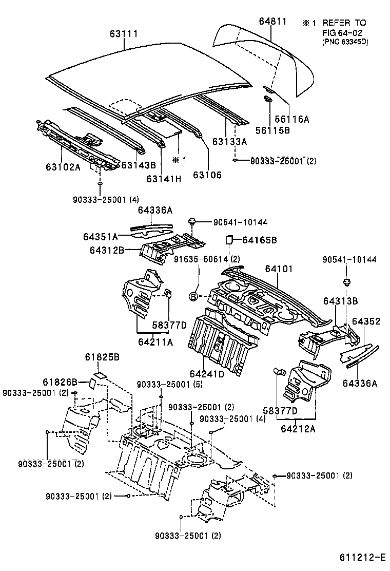64101-51904 PANEL SUB-ASSY, UPPER BACK product image
