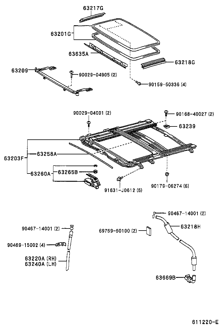 Toyota 63148-50030 REINFORCEMENT, ROOF PANEL, NO.7