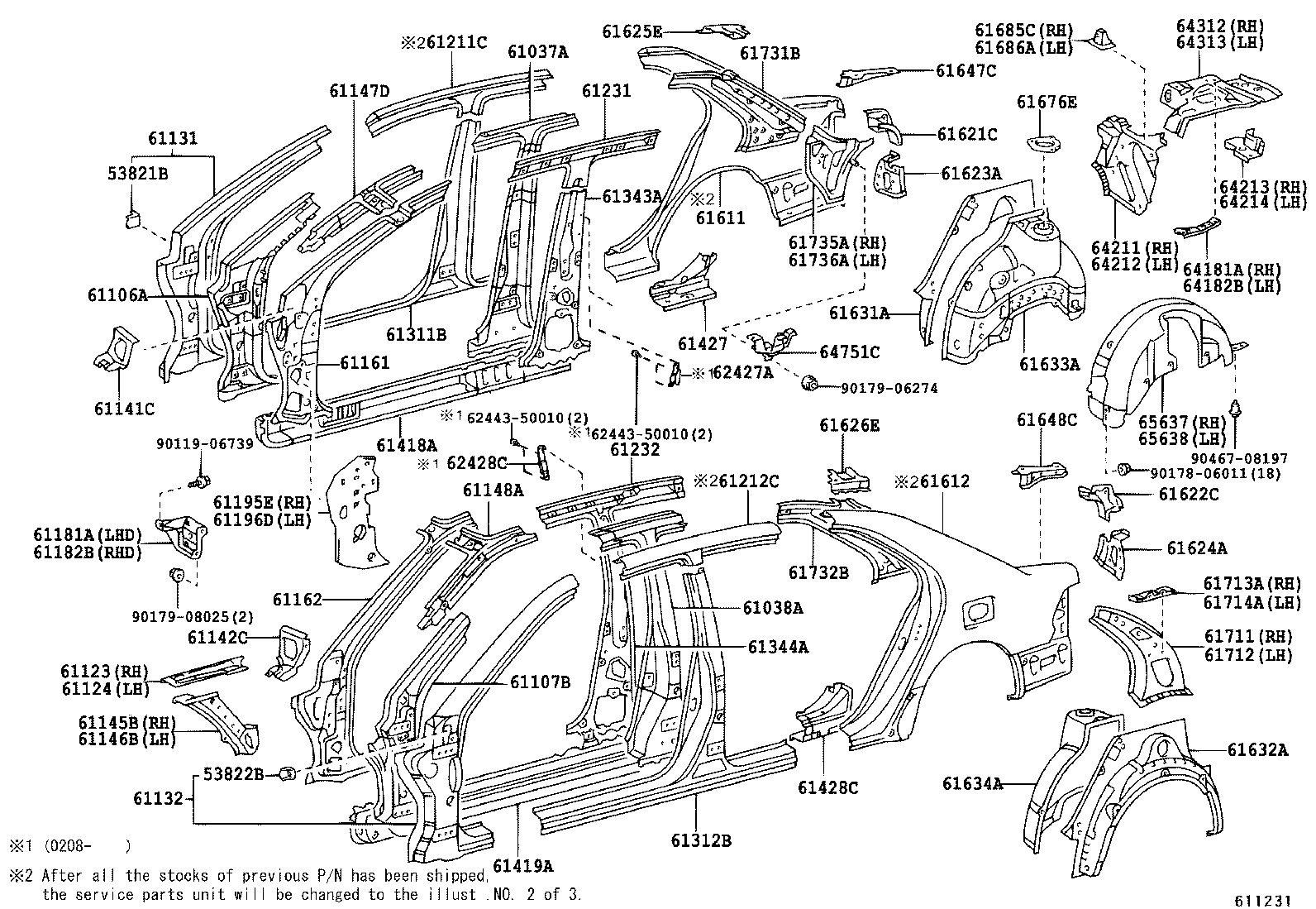 61339-50030 SEAL, CENTER BODY PILLAR, INNER NO.1 product image