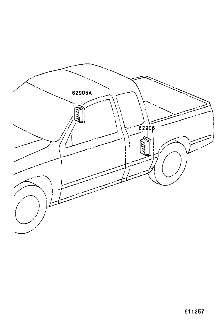 62905-AD010 LOUVER, QUATER VENTILATION, RH product image