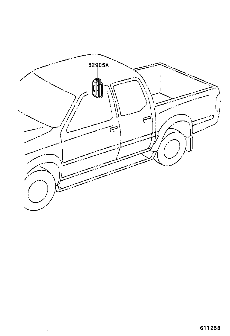 62905-AD010 LOUVER, QUATER VENTILATION, RH product image