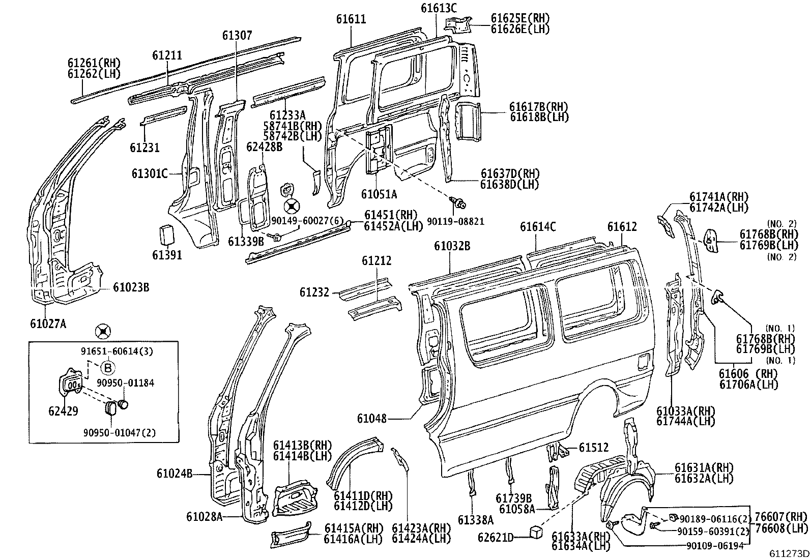 61027-26050 PILLAR SUB-ASSY, FRONT BODY, OUTER RH product image