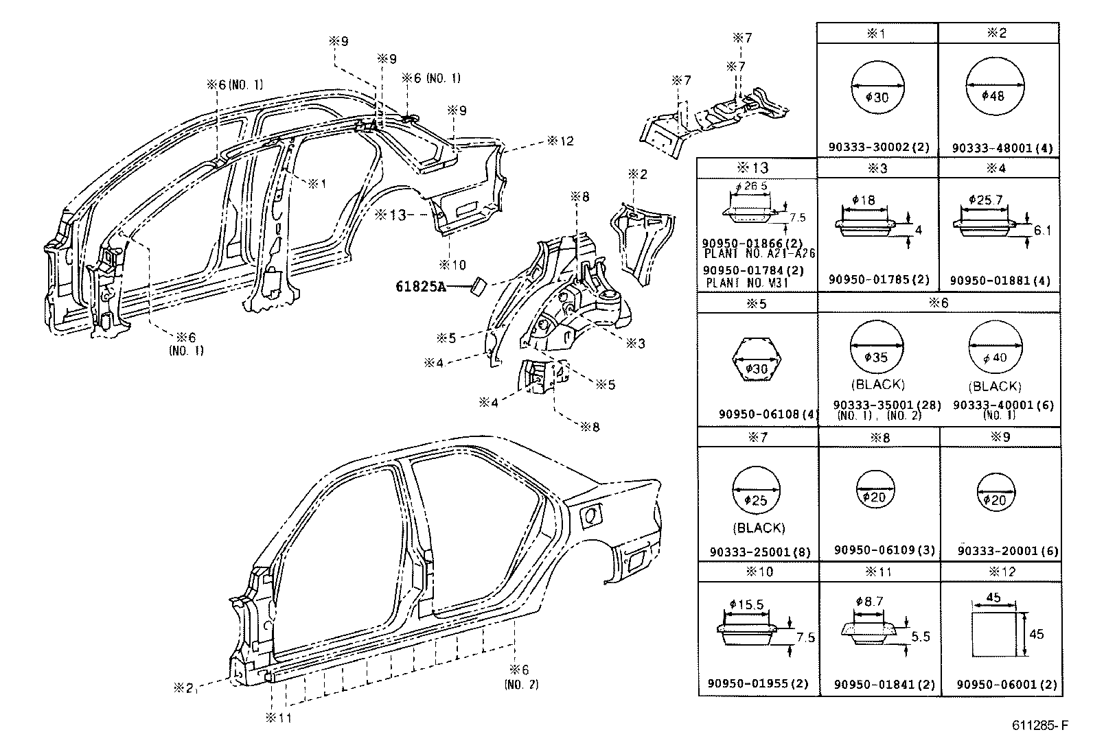 61631-22908 PANEL, QUARTER WHEEL HOUSE, OUTER RH product image
