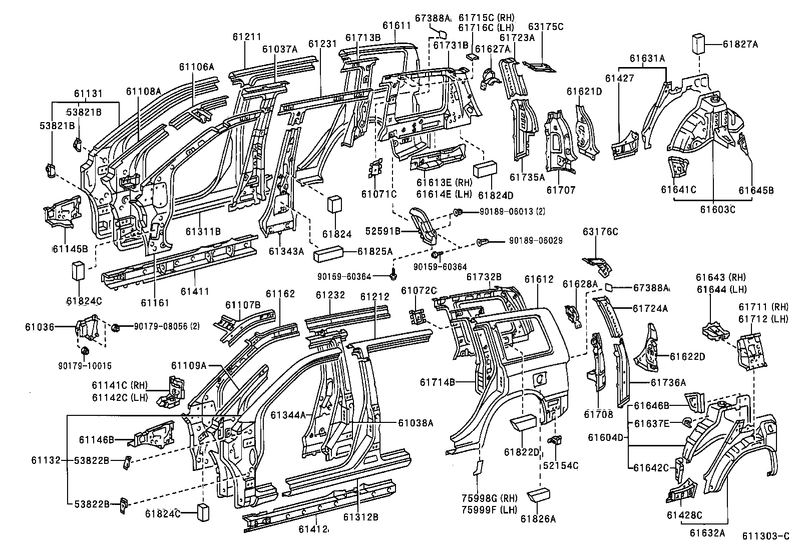 61631-48901 PANEL, QUARTER WHEEL HOUSE, OUTER RH product image