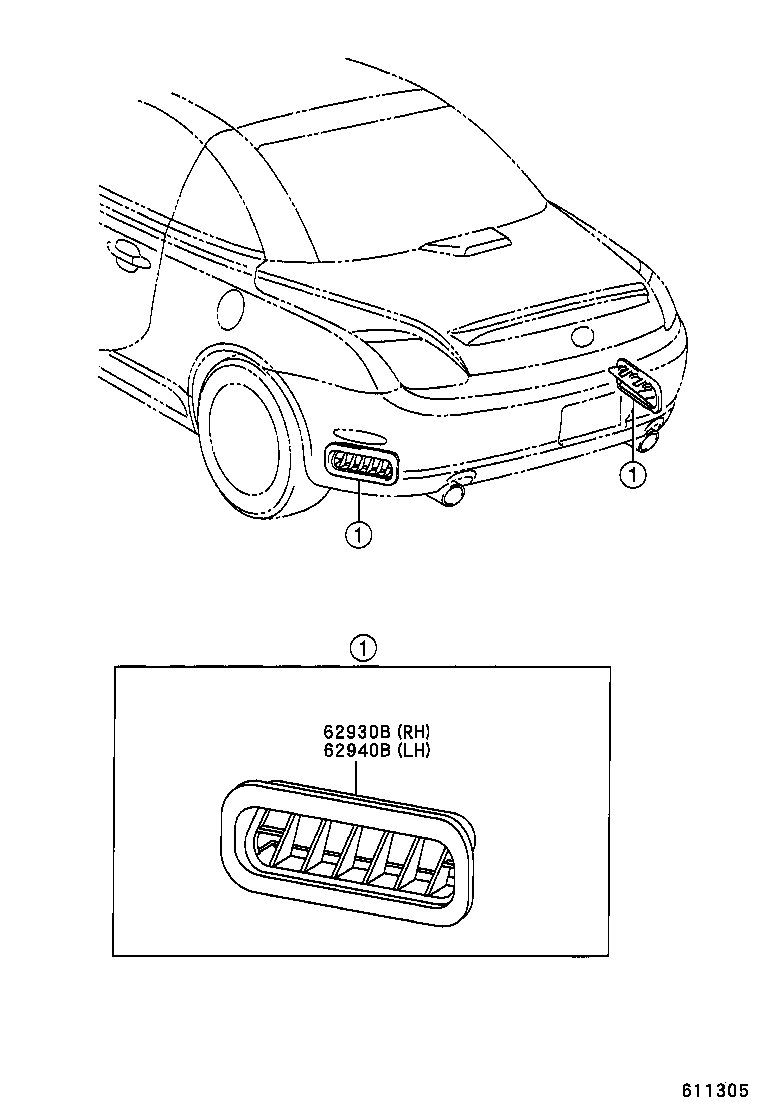 62940-24040 DUCT ASSY, QUARTER VENT, RH product image