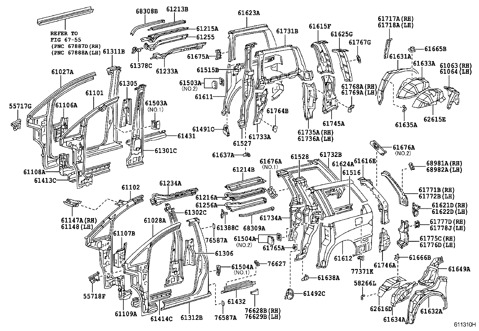 61611-28170 PANEL, QUARTER, RH product image